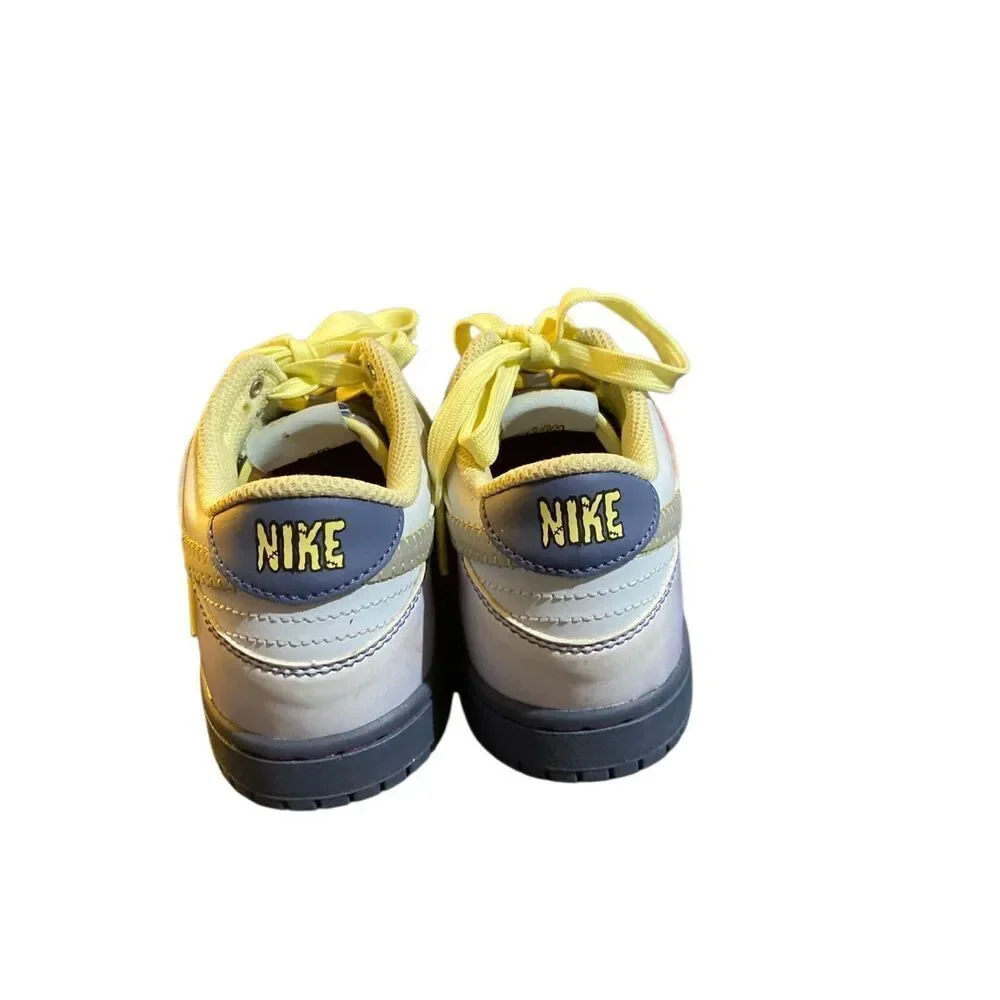 Nike dunk low Frankenstein boys, blue and yellow kids sneakers size 3Y
